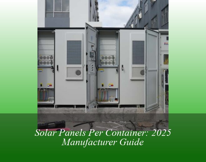 Solar Panels Per Container: 2025 Manufacturer Guide